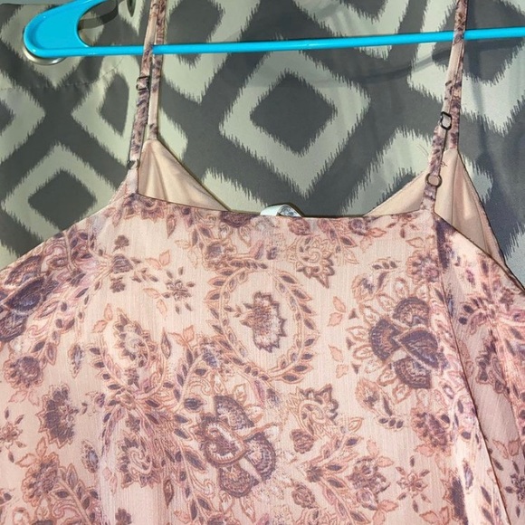 chiffon pink floral dress - Picture 3 of 3